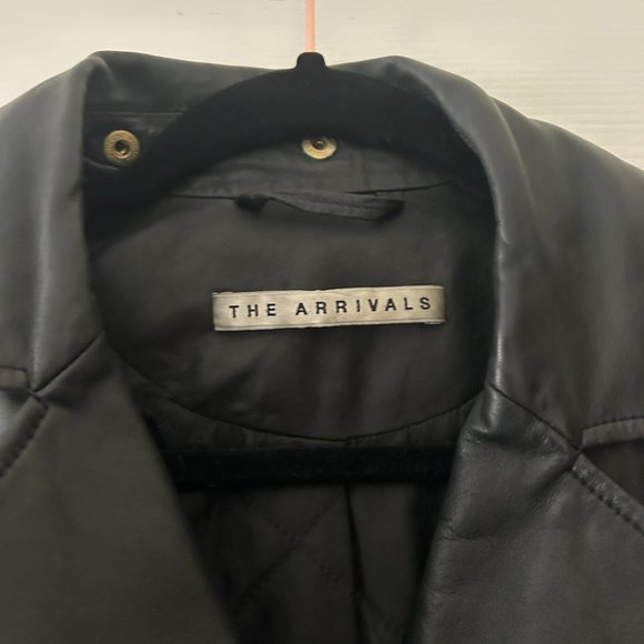 THE ARRIVALS LEATHER BIKER JACKET - Picture 4 of 5